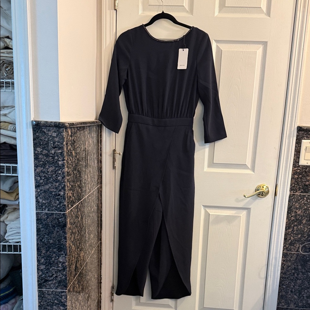 Reiss Black Long Sleeve jumpsuit